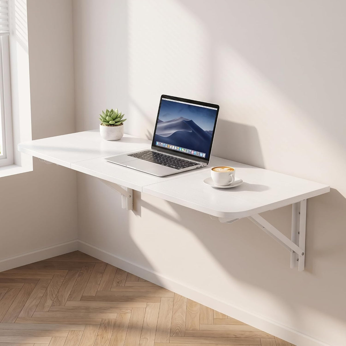 Heavy‑Duty Wall Mounted Folding Floating Desk