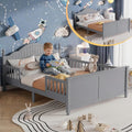 Grey Kids Full Wood Montessori Bed Frame